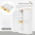 thumbnail image 4 of Euroco Expanded Kitchen Pantry with 2 Built-In Drawers, 8 Door Storage Shelves, 2 Adjustable Shelves – Durable MDF, Spacious & Easy to Organize, Anti-Tipping Devices Included, 4 of 9