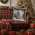 thumbnail image 4 of HCBY Christmas Pillow Covers, Soft Cozy Snowman Santa Pillowcases, Romantic Holiday Decor(Pink A,17.7"x17.7"), 4 of 6