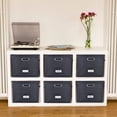 thumbnail image 5 of Caja de almacenamiento de discos de vinilo, juego de 2 – Almacenamiento de álbumes con capacidad para más de 100 discos individuales, caja organizadora decorativa de almacenamiento LP con tapa, cajas, 5 of 5