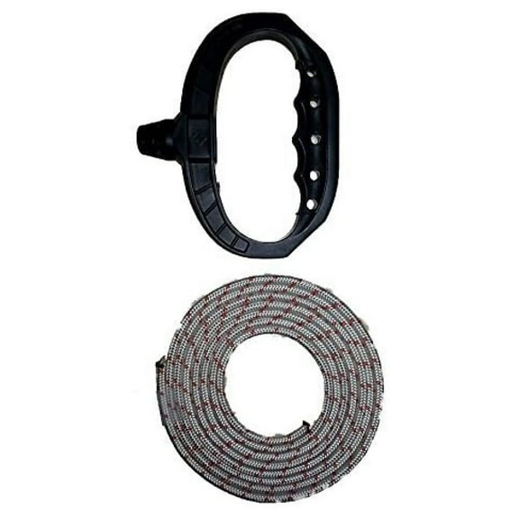 Yaciw 5mm Diameter Recoil Starter Rope (7 Feet) and Big Snow Blower Starter Handle 2 Piece Bundle