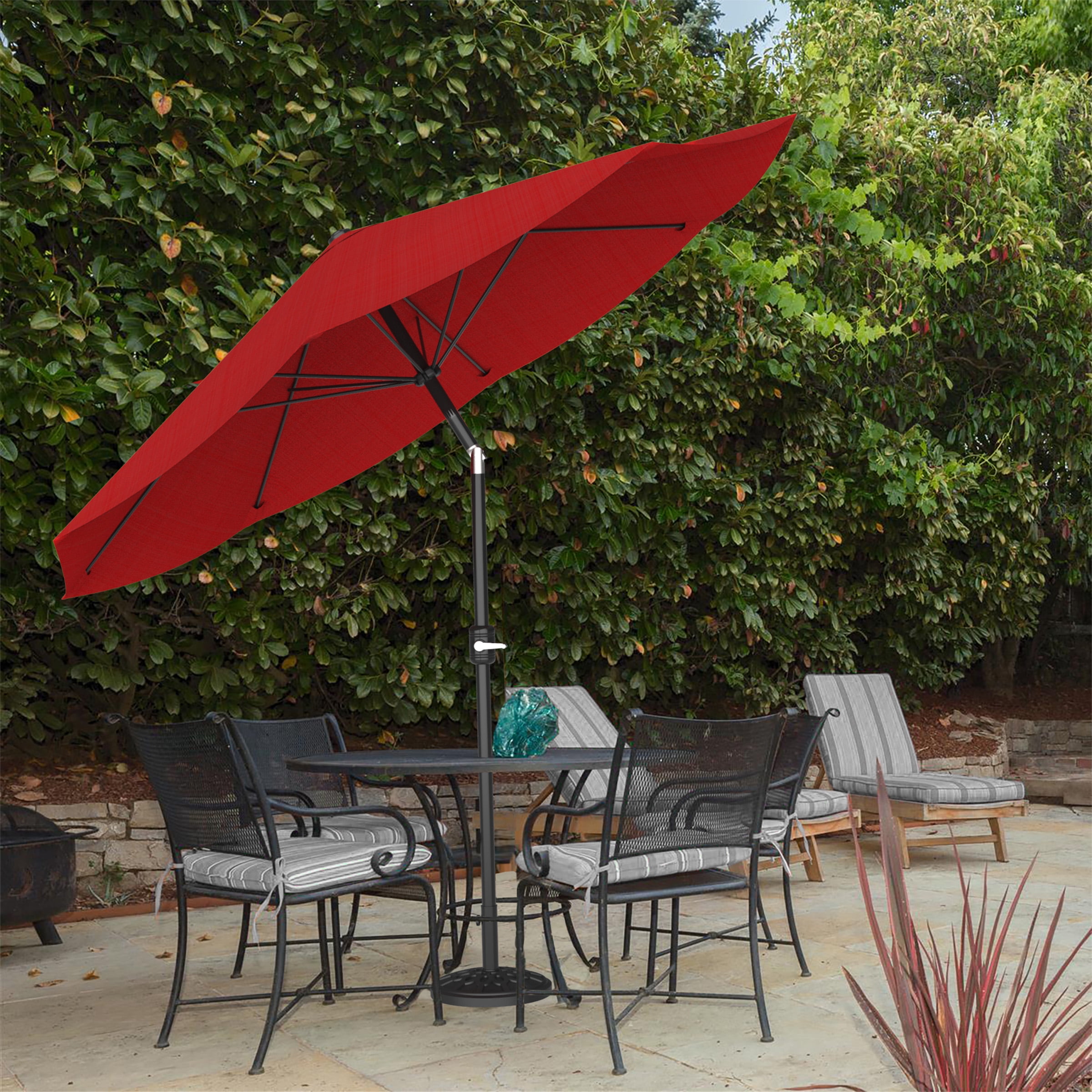 Pure Garden 10 Easy Crank Auto Tilt Patio Umbrella Multiple Colors Walmart Com Walmart Com