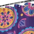 thumbnail image 3 of Purple Paisley and Floral Pattern Shower Curtain 72"x84" ,Bathroom Decorative Shower Curtains Set with 12 Hooks,Modern Waterproof Washable Shower Curtain, 3 of 6