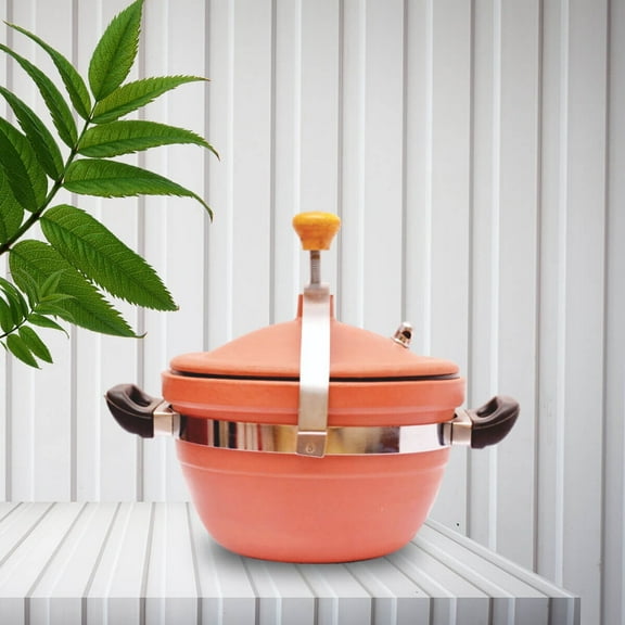 Mittify Handmade Clay Cooking Pot 3L (3.2 quart) - Natural and Healthy Way to Cook, Slow Cook Vegetables & Cereals for Enhanced Flavor