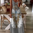 thumbnail image 2 of Vestido de verano para mujer, sencillo, con estampado geométrico, tirantes, informal, estilo playero, estilo balneario, holgado y cómodo, largo., 2 of 5