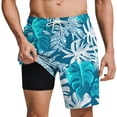 thumbnail image 2 of Lutiedan Mens Swim Trunks Hawaiian Bathing Mesh Lining Swimsuits Summer Beach Bathing Suit Swim Shorts Quick Dry Board Shorts with Pockets, 2 of 9