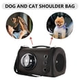 thumbnail image 4 of Bolsa De Transporte Para Mascotas Bolsa para perros y gatos, bolsa transpirable para mascotas, bolsa transparente de PU (marrón oscuro), 4 of 7