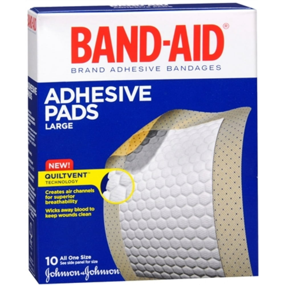 BANDAID Adhesive Pads ComfortFlex Large 10 Each