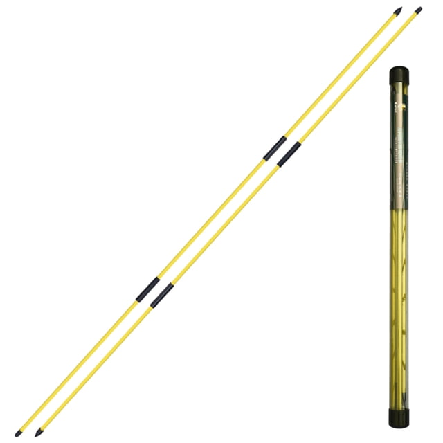 caiton Tri-Section Collapsible Golf Alignment Sticks for Posture Correction, Durable Fiberglass, Compact Foldable Design, Suitable for Indoor & Outdoor Practice (Yellow)
