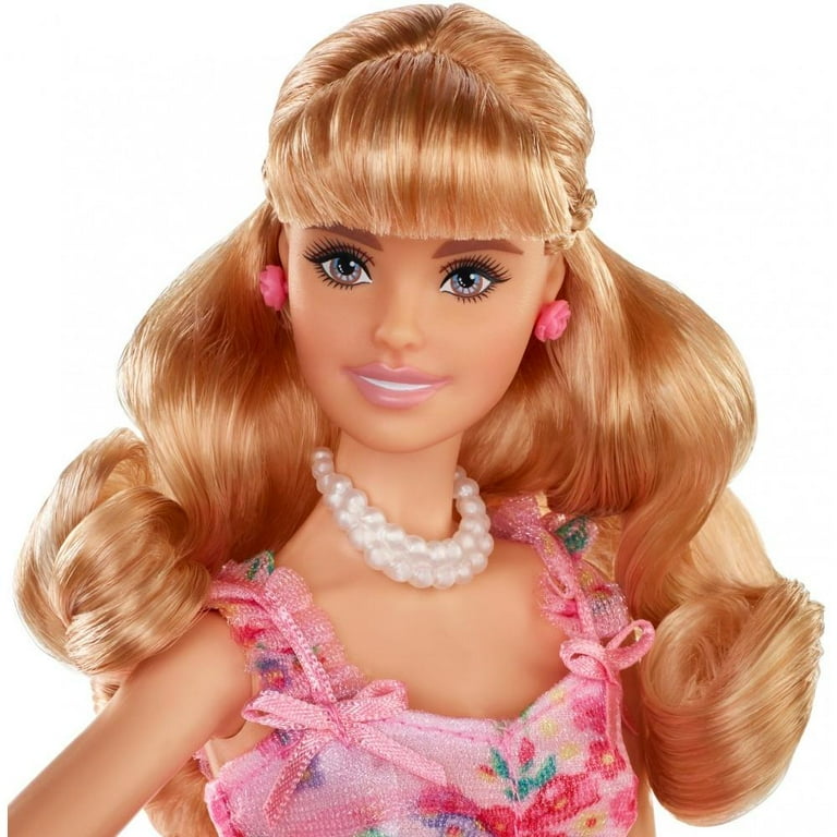 Barbie Birthday Wishes Doll with Half up Hairstyle Pink Gown