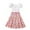White-1, variant on Floral Clothes Set for Girl Puff Sleeve Square Neck Crop Top Print Tiered Skirt 6-13 Years Old Tween 2 Piece Skirt Suit, White, 6 Years