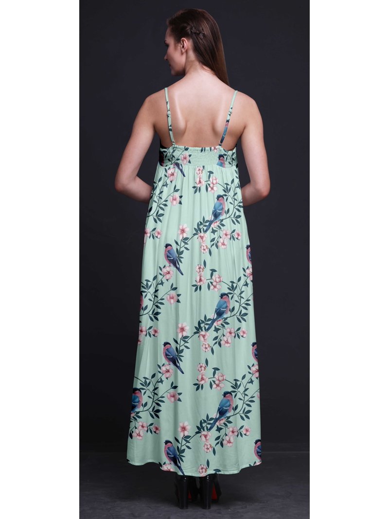 princess polly baby blue dress Bird And Floral Dress Pretty Birdie Modern Maxi Dress Street Style Casual  Long Dresses Spring V Neck Design Clothing Large Size main image 0