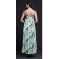 thumbnail image 4 of Bimba Robe Maxi à Bretelles Spaghetti Sans Manches pour Femmes en Rayonne Imprimée d'Oiseaux, Coupe Évasée, Cami - Petit, 4 of 5