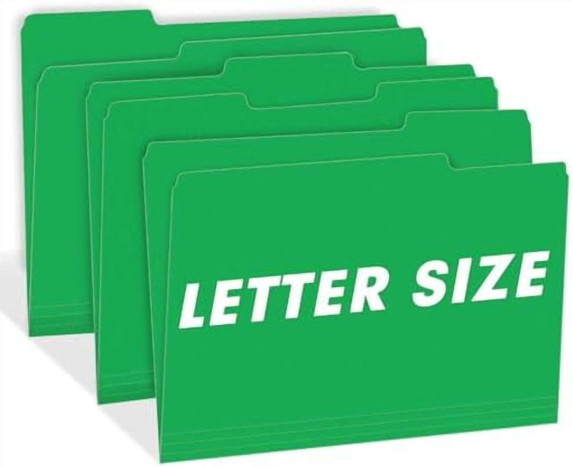File Folder,  150 Pack 1/3 Cut Tab File Folders Letter Size, Creen, Colored Folders with Tab Great for Organizing and Easy File Storage