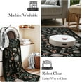 thumbnail image 4 of Wonnitar 2.5x8 Coastal Washable Runner Rugs for Hallway, Black Vintage Non-Slip Kitchen Runner Rug, Long Soft Ultra Thin Runners for Laundry Bathroom Entryway, 4 of 9