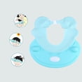 thumbnail image 2 of Gorro de baño ajustable para bebé, protector de orejas impermeable para lavarse el pelo y ducharse (azul cielo), 2 of 8