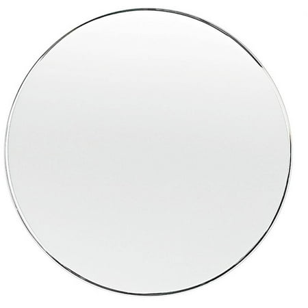 18 Round Beveled Polished Frameless Wall Mirror With Hooks 18 Round Beveled Polished Frameless Wall Mirror With Hooks