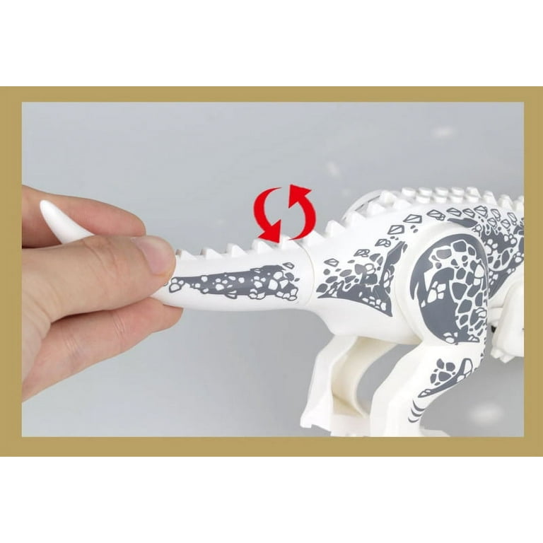 JsLTCustoms White Indominus Rex 6 inch Tall Dinosaur, Action