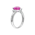 thumbnail image 2 of 2.50 Carat (Ctw) Lab-Created Pink Sapphire and Lab-Created White Sapphire Heart Ring Sterling Silver, 2 of 4