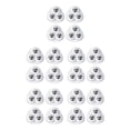 thumbnail image 1 of Ruedas de junta Scienceny Universal de bola silenciosa 4X negro blanco autoadhesivo acero inoxidable, 1 of 1