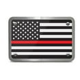 thumbnail image 2 of American Flag Thin Red Line (Firefighters) Billet Aluminum Hitch Cover, 2 of 4