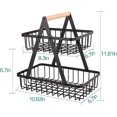 thumbnail image 3 of 2 Tier Metal Fruit Baskets, Coutertop Fruit Basket Multifunctional Detachable Fruit Rack Fruit Basket Decoration Fruit Kitchen Organizer, 3 of 5