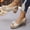 Beige, variant on Women's Perforated Flower Slingback Sandals, Adjustable Strap Block Heel Shoes, Breathable Casual Footwear for Summer, Daily Wear Beige 37