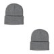 thumbnail image 1 of Sonducket Gorros Beanie Gorros de punto Otoño Invierno Skullcap Manga de moda Ciclismo multifuncional para deportes al aire libre Gris oscuro Gris oscuro 2Conjunto, 1 of 6