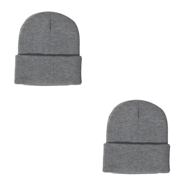 Guardurnaity Beanie Hat Gorros de punto Skullcap Headwear A prueba de viento Ciclismo Esquí Accesorios para el cabello para deportes al aire libre Gris Gris oscuro 2piezas Guardurnaity CBP267458
