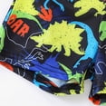 thumbnail image 6 of Tfken Summer Swimwear For Boys 2 Piece Long Sleeve Crew Neck Dinosaur Print Tops With Trunks Set Beach Swimsuit Trendy Swimming Children Soft Bathing Suit Black Size 7-8 Years, 6 of 8