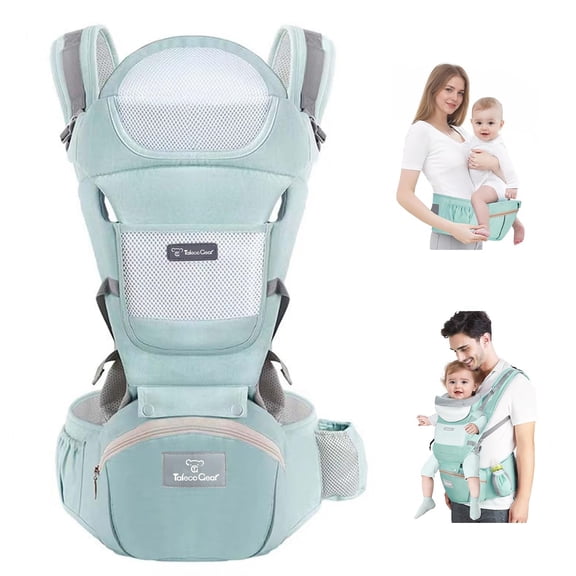 G TALECO GEAR Baby Carrier Newborn to Toddler, 6-in-1 Ergonomic Baby Sling with Hip Seat, Suitable for 0-36 Months, Green