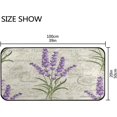 thumbnail image 3 of GZHJMY Kitchen Rugs,Purple Flowers Non Slip Washable Cushioned Carpets Polyester AntiFatigue Comfort Porch Floor Mat Doormat Christmas Decoration, 39"x20", 3 of 7