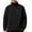 Black, variant on Men's Polar Fleece Thick Shirt Long Sleeve Quarter Zip Stand Collar Solid Pullover Top with Zippered Pockets Olive Green S