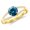 Yellow Gold, variant on Curving Split Shank Diamond Engagement Ring with a 2 Carat Blue Diamond Heirloom Quality Center Platinum Size-5