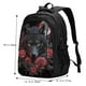 thumbnail image 5 of Balery Rose Full Moon Black Wolf Mochila con carga USB para hombre y mujer - Mochila impermeable y antirrobo para portátil con puerto USB para viajes, trabajo, estudios y universidad, 5 of 7