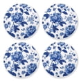 thumbnail image 7 of Vzayyk 4Pack Wooden Coasters With Cork Base Heat-Resistant Drink For Home Office Restaurant Blue White Porcelain Pattern, 7 of 7