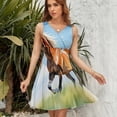 thumbnail image 7 of Horse Women's Tank Dress V Neck Sleeveless Summer Sundress, 7 of 7