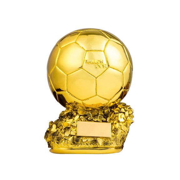 NookHive Soccer Trophy Golden Ball Award, Best Player Commemorative Gift, DOR Football Champion Prize, Gold Plated Mini Trophy for Sports Fan, Desk Decoration,A