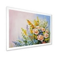 thumbnail image 2 of Designart 'Yellow and Pink Summer Wildflowers' Traditional Framed Art Print, 2 of 4