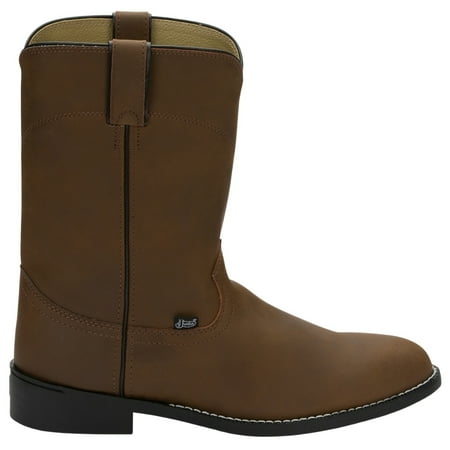Justin Boots Mens Temple Round Toe Cowboy Casual Mid Calf Boots