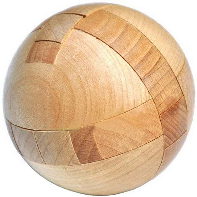 Wooden Puzzle Magic Ball Brain Teasers Toy Intelligence Game Sphere Puzzles for Adults/Kids