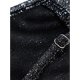 thumbnail image 6 of LMLYSoH Women Summer Crop Top, Black Shiny Spaghetti Straps Low Cut V-Neck Form-Fitting Tank Top for Girls, 6 of 9