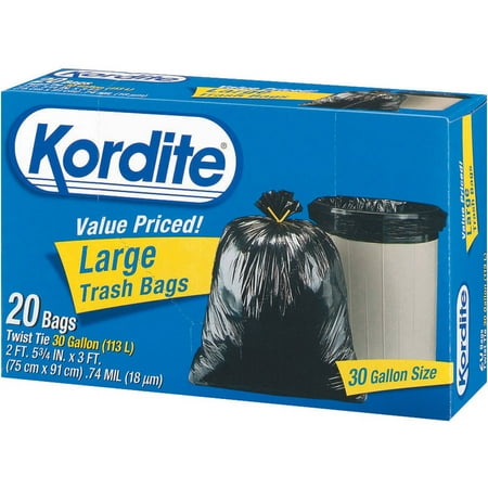 twist kordite gallon tie trash count bags bag walmart