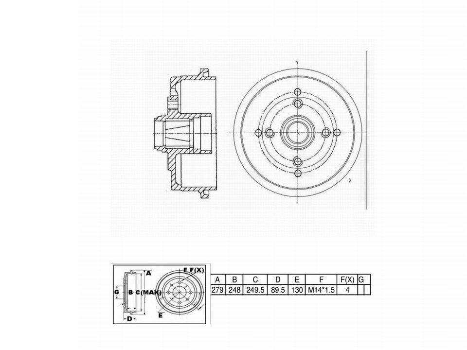 Winstop Brake Drum, Front WS235859, Volkswagen Beetle 1979-1968