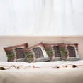 thumbnail image 3 of Ambesonne Moroccan Throw Pillow Cover 4 Pack, Old Door with Flowers, 18", Multicolor, 3 of 6