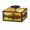 thumbnail image 7 of Meyda Tiffany 18958 Trout 2 Light 15" Wide Semi-Flush Square Ceiling Fixture - Bronze, 7 of 7
