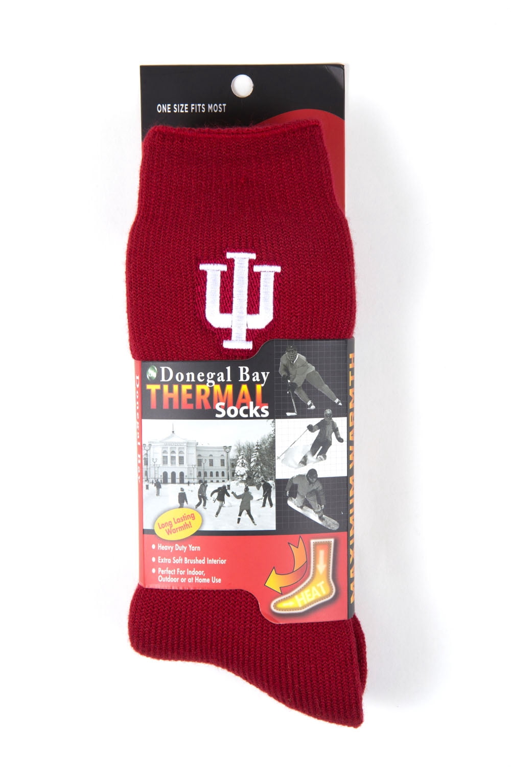 Indiana Hoosiers Red Thermal Sock - Donegal Bay - Unisex - One Size - Mid-Calf