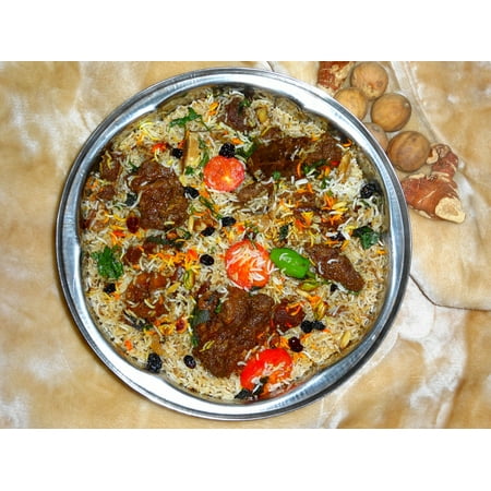 Canvas Print Biryani Dish Karachi Cuisine Arabian Camel Meat Stretched Canvas 32 x (Best Side Dish For Vegetable Biryani)