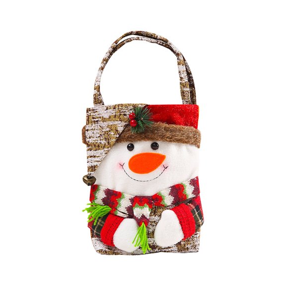 Isvgxsz Christmas Candy Bags, Large Christmas Candy Basket Wine Holders Gift and Treat Bags with Handle Portable Candy Gift Wrap for Christmas Decor