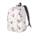 thumbnail image 1 of Balery Heart Panda Mochila Clásica Impresa Básica para Viaje, Mochila Escolar Resistente al Agua, Mochila de Lona con Correas Ajustables-Small, 1 of 5