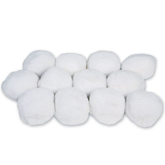 White Puff Snowballs, 4" (Pack of 12)